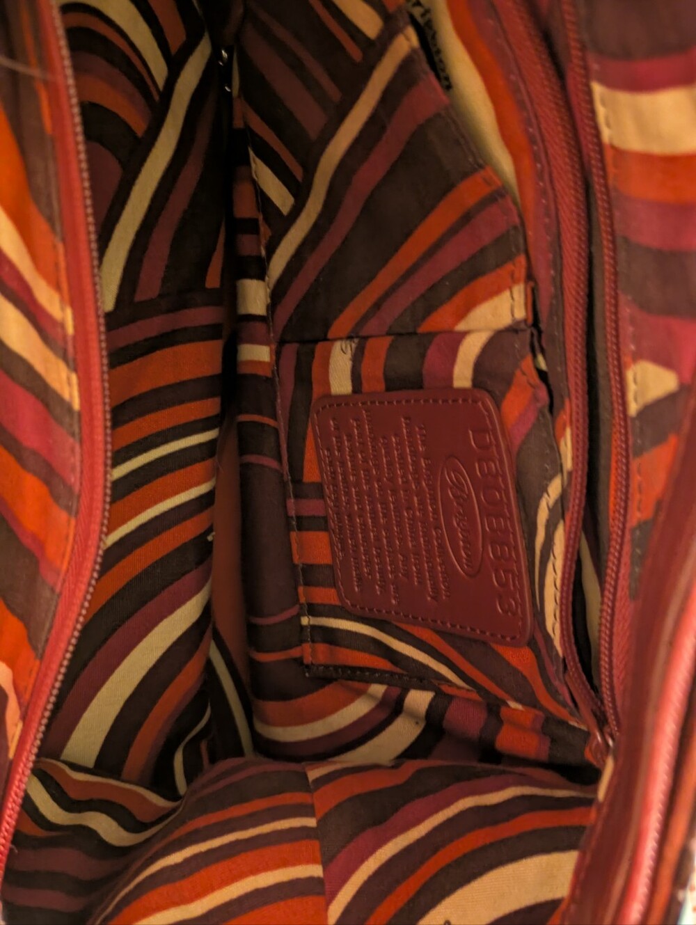 Brighton Women's Croc-Embossed Burgundy Shoulder Bag - Picture 8 of 9